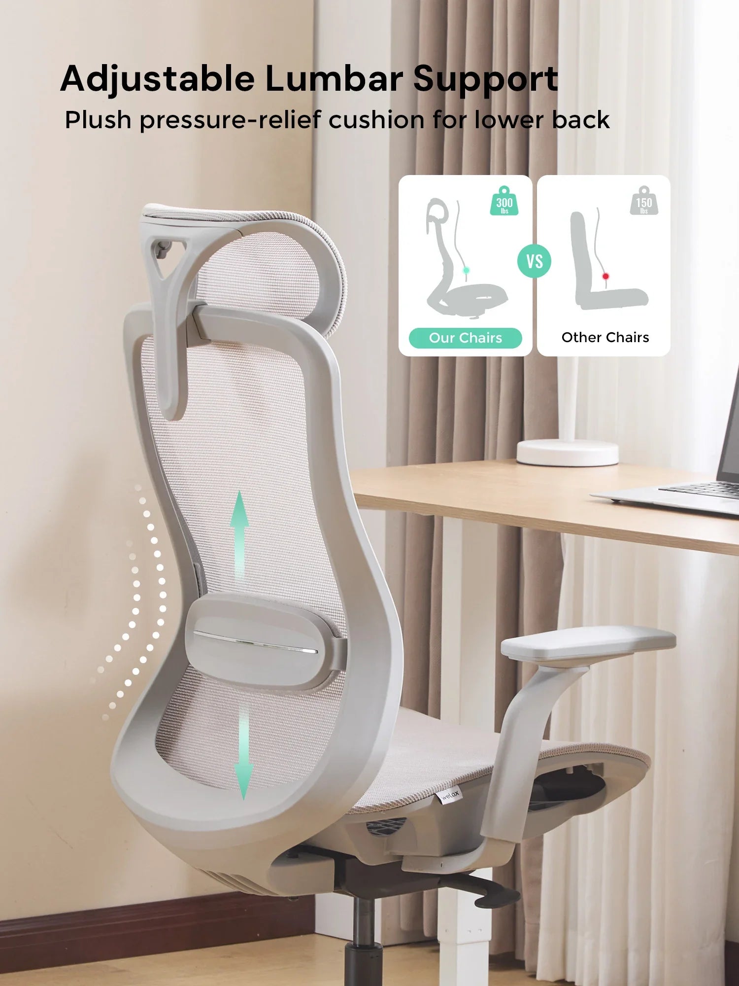 S5 Office Chair with Smooth Arch Design Style