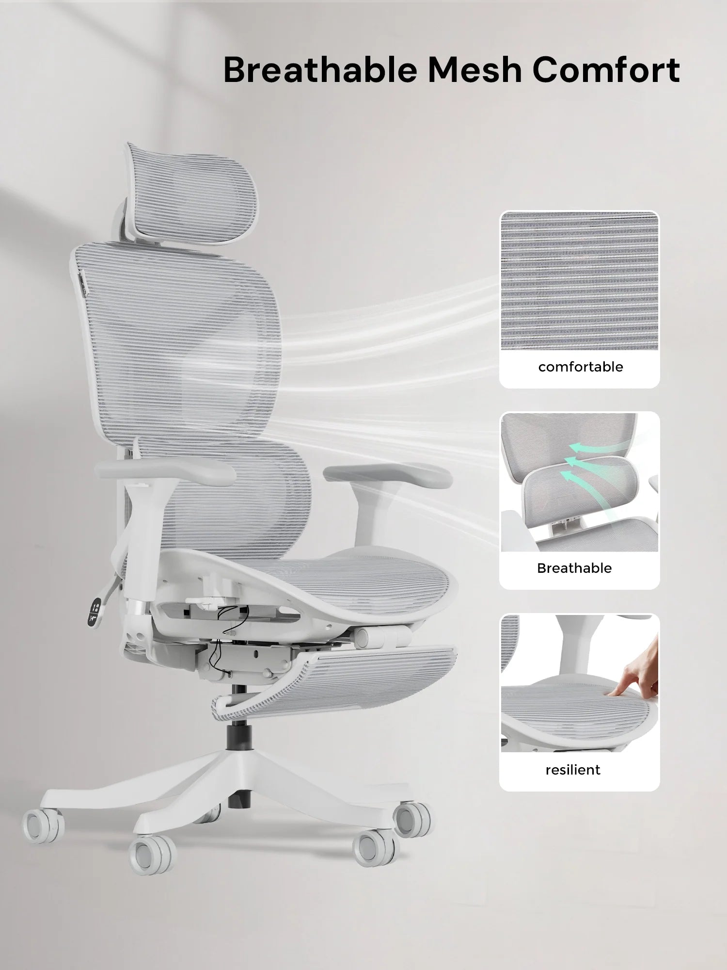 S9 Standard Ergonomic Office Chair with One-Touch Adjustment