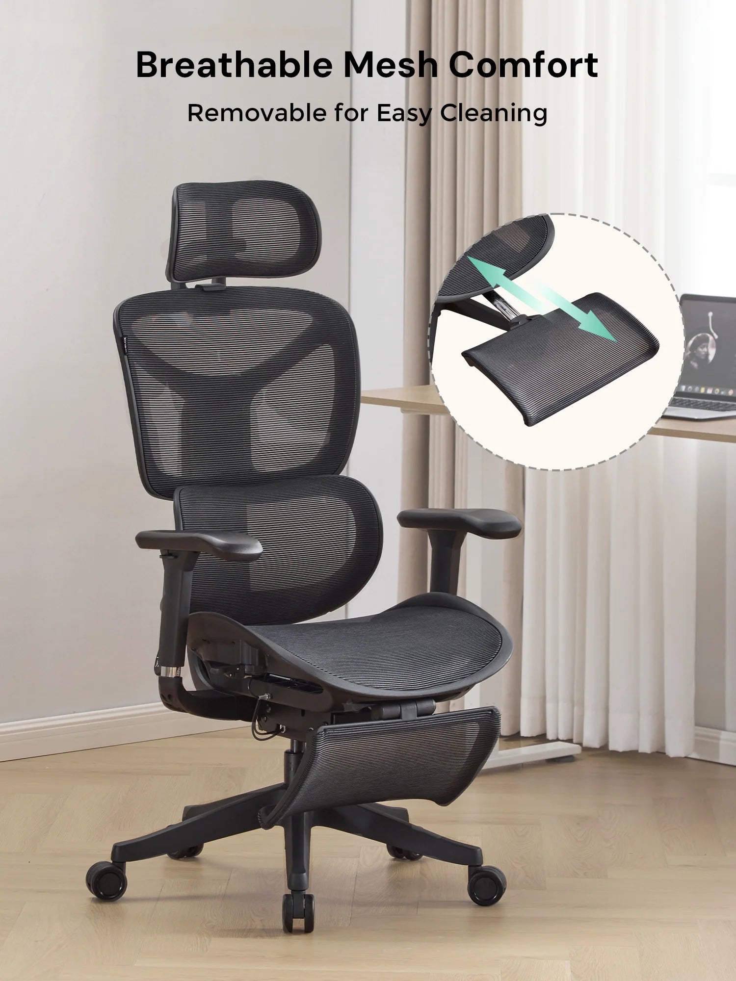 S9 Standard Ergonomic Office Chair with One-Touch Adjustment