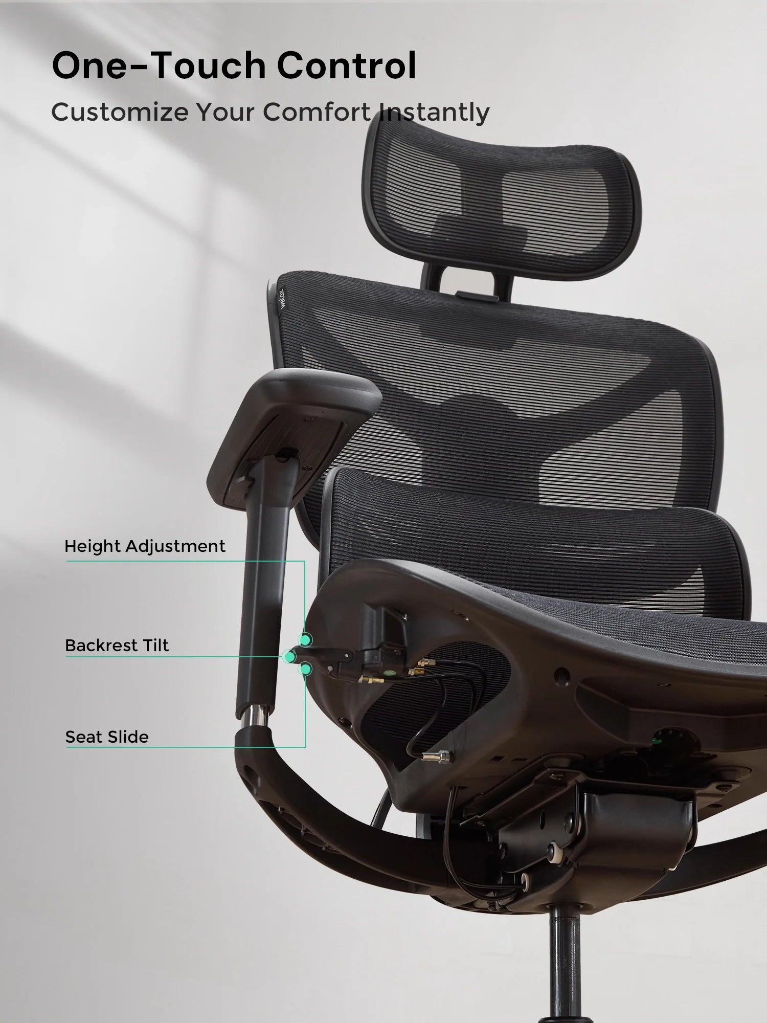 S9 Standard Ergonomic Office Chair with One-Touch Adjustment