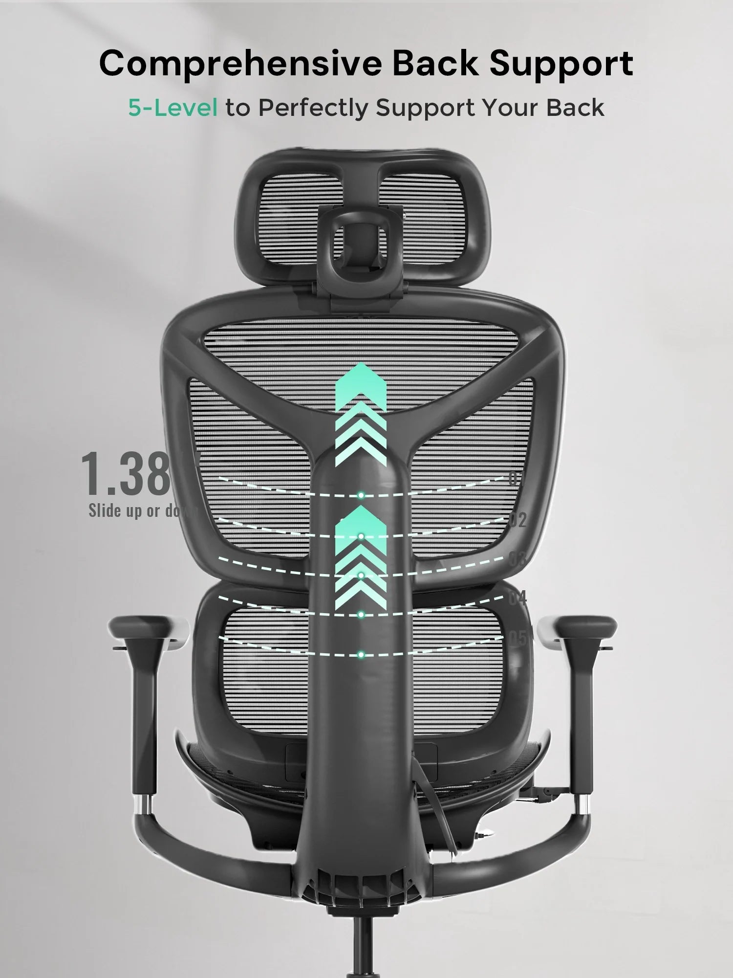 S9 Standard Ergonomic Office Chair with One-Touch Adjustment
