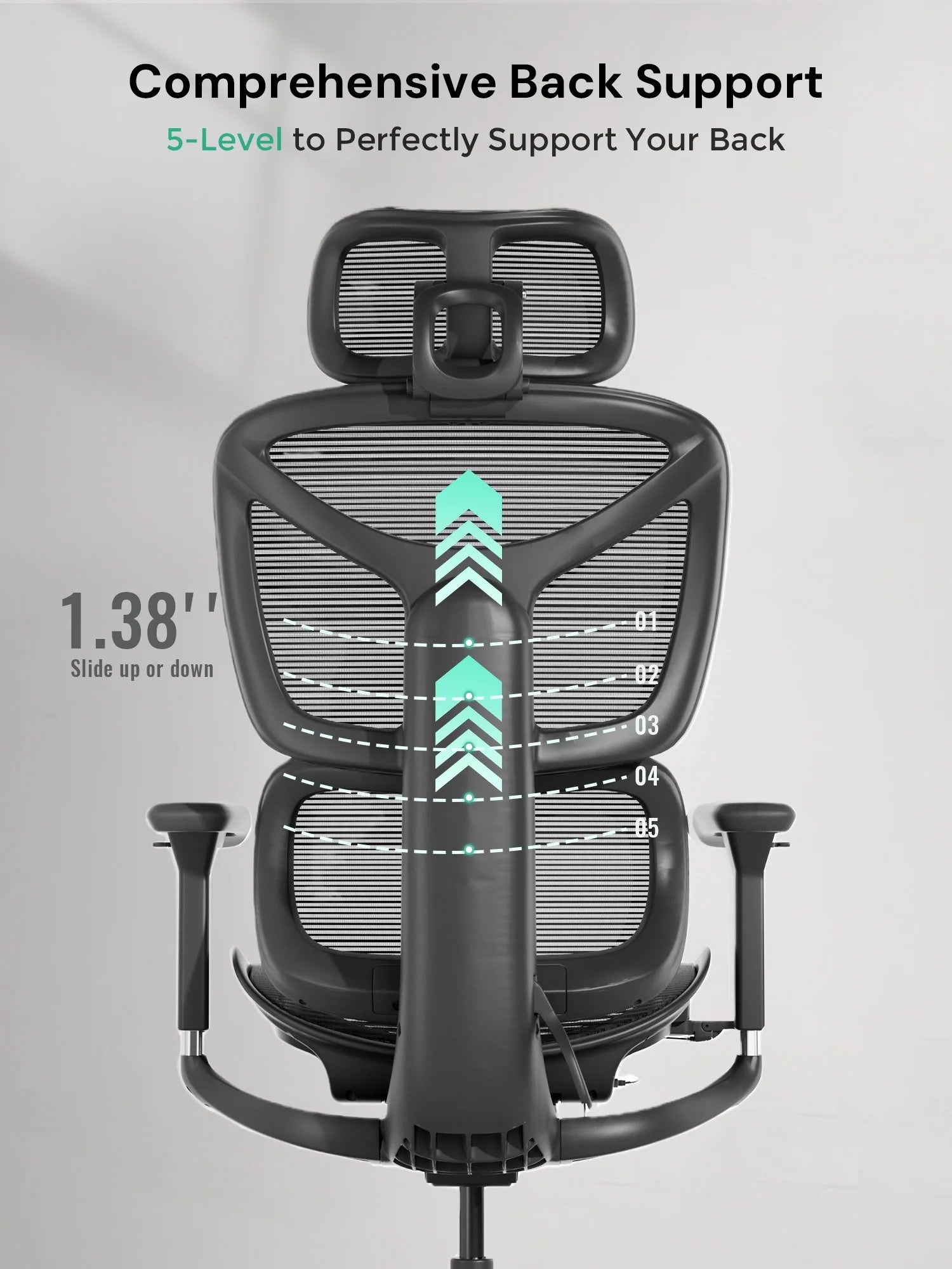 S9 Standard Ergonomic Office Chair with One-Touch Adjustment