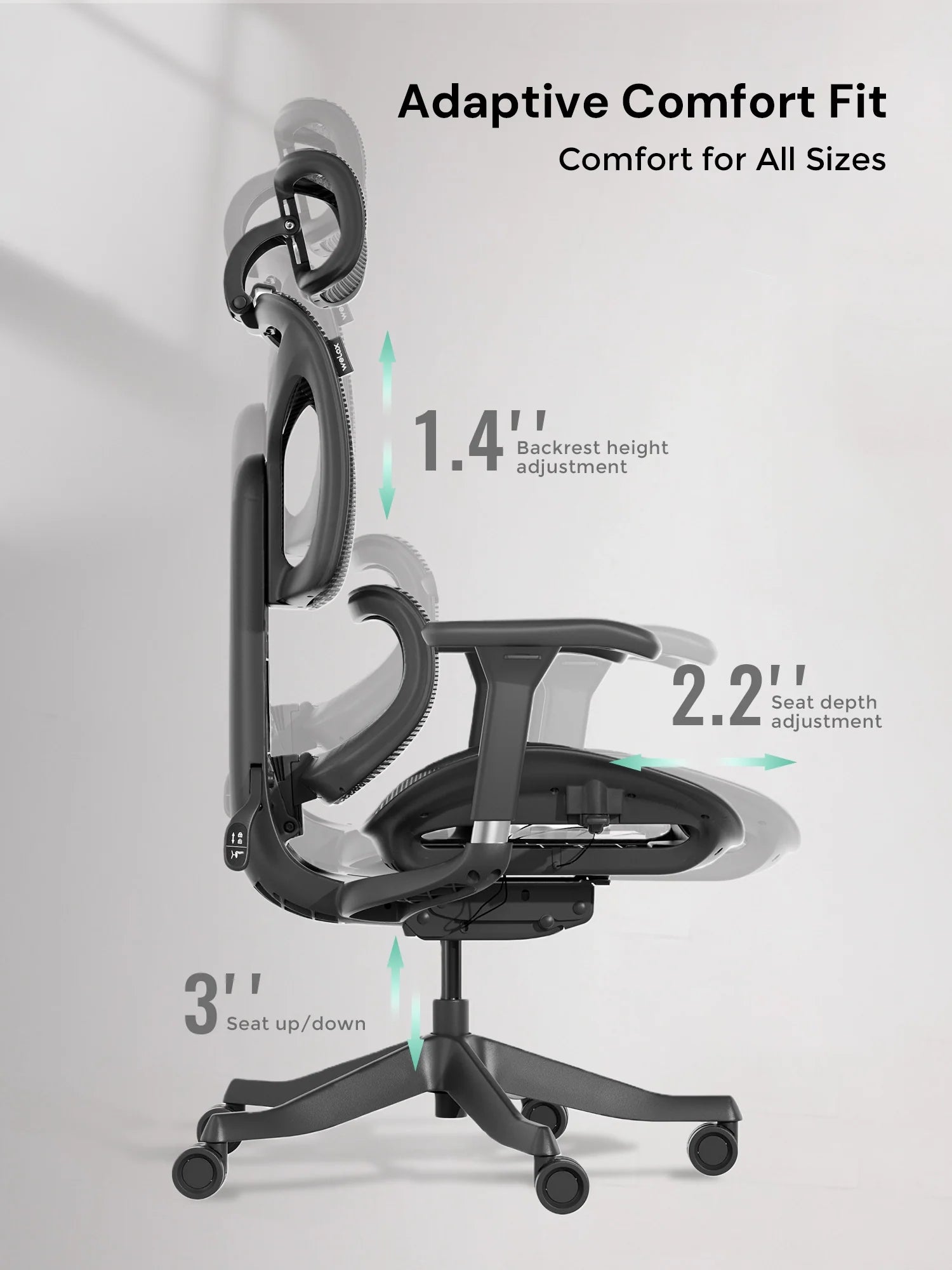 S9 Standard Ergonomic Office Chair with One-Touch Adjustment