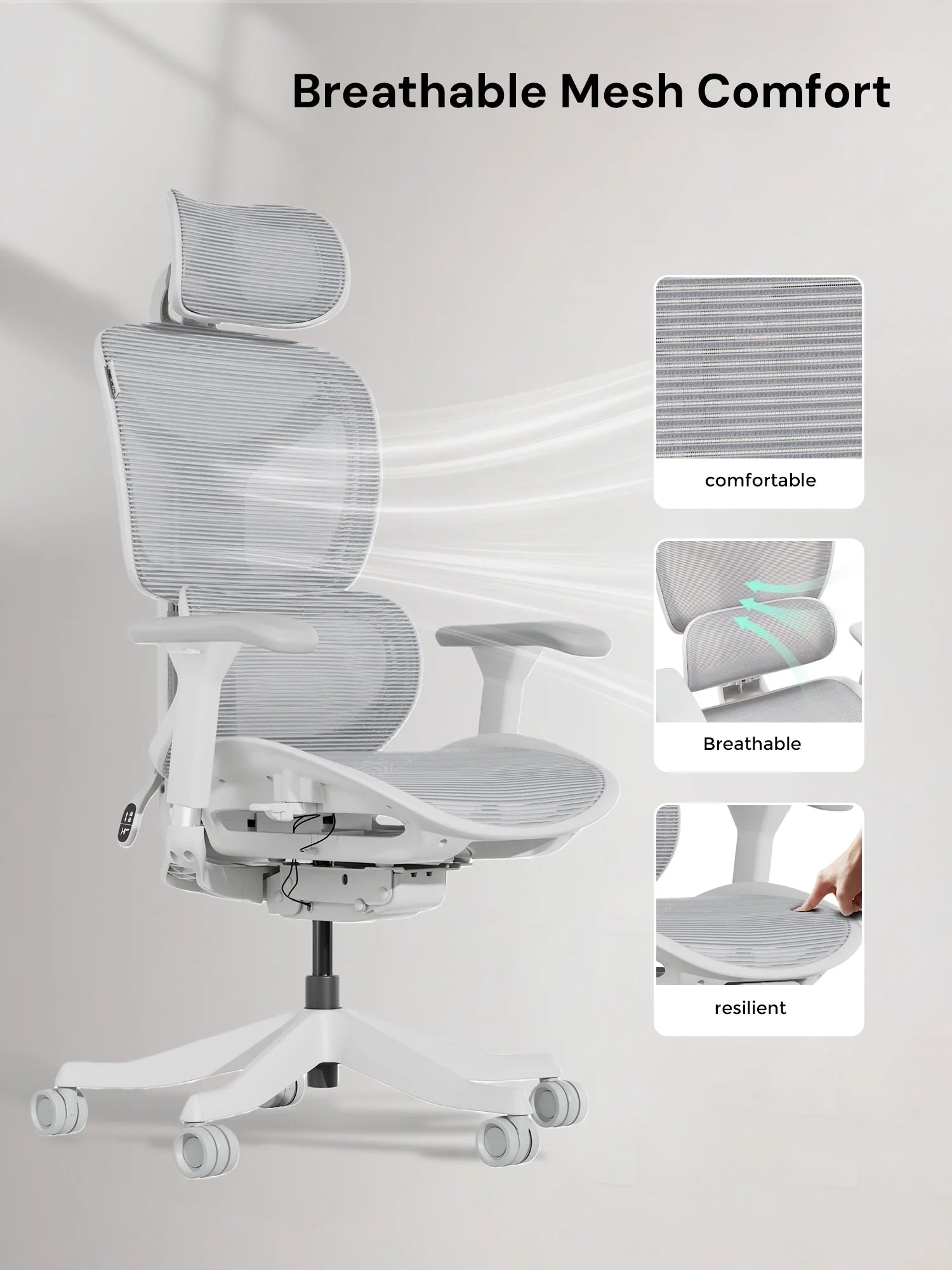 S9 Standard Ergonomic Office Chair with One-Touch Adjustment