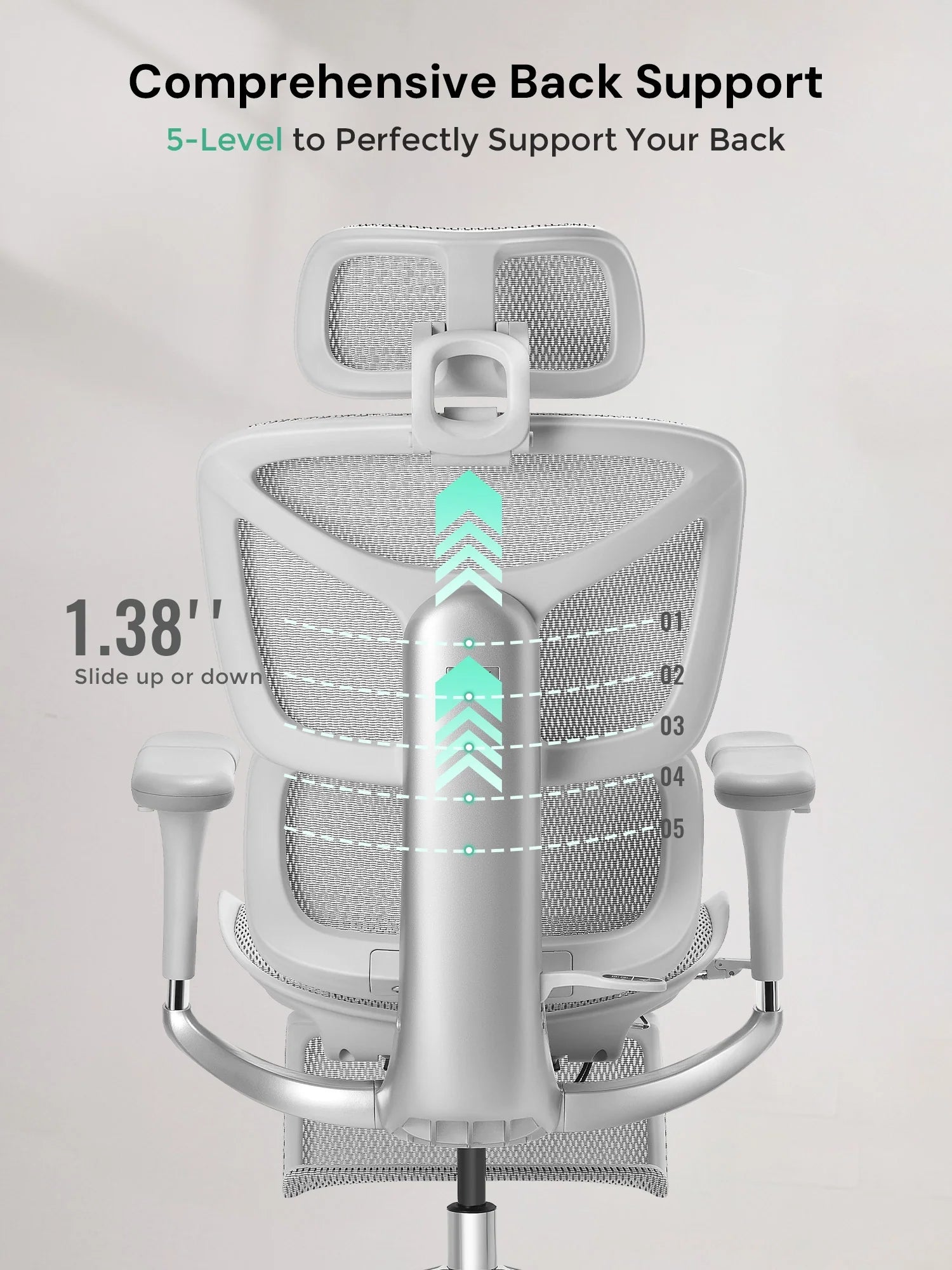 S9 Standard Ergonomic Office Chair with One-Touch Adjustment