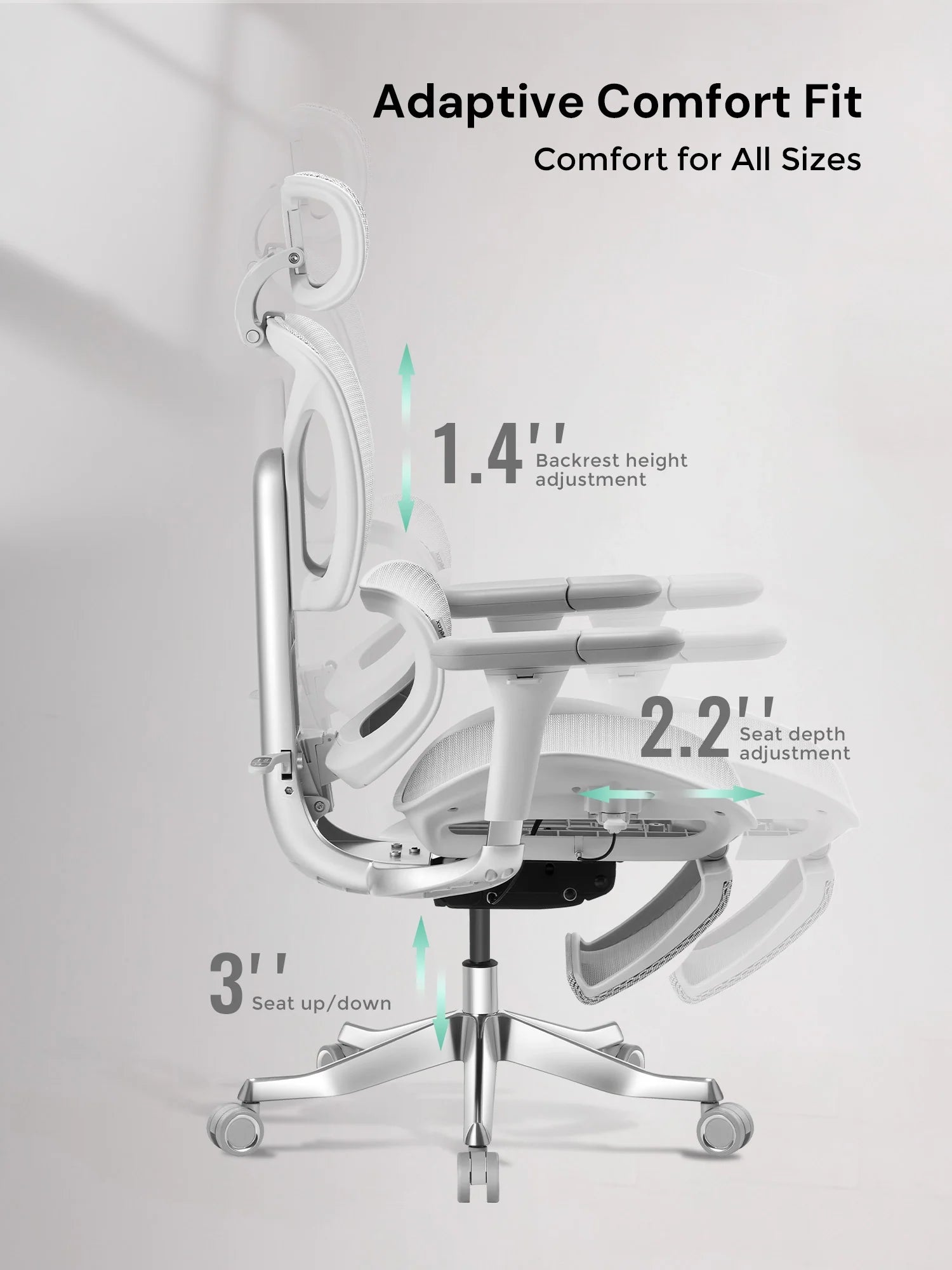 S9 Standard Ergonomic Office Chair with One-Touch Adjustment