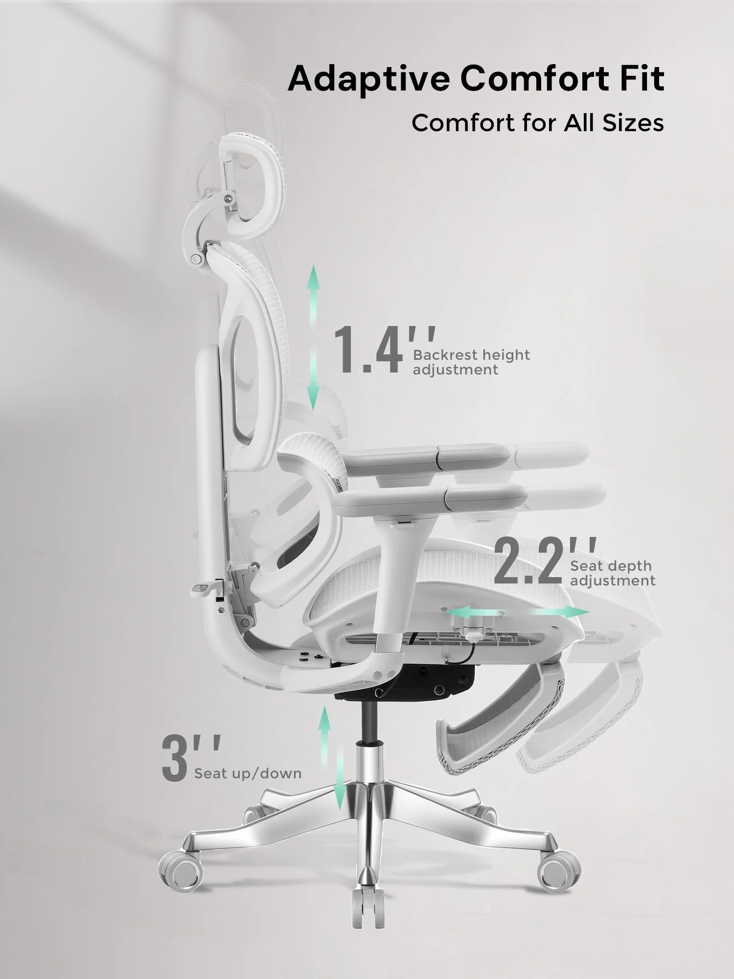 S9 Standard Ergonomic Office Chair with One-Touch Adjustment