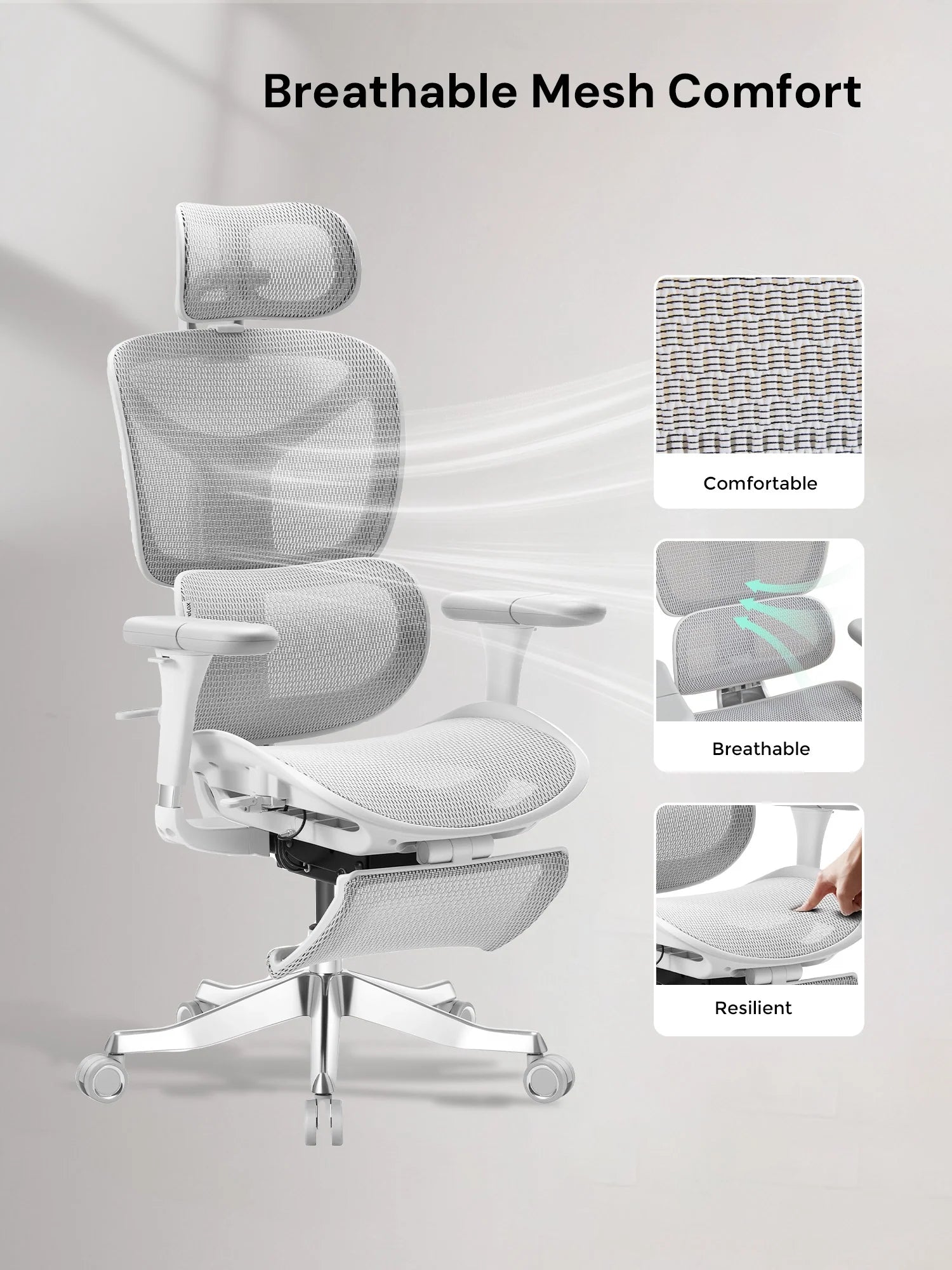 S9 Standard Ergonomic Office Chair with One-Touch Adjustment