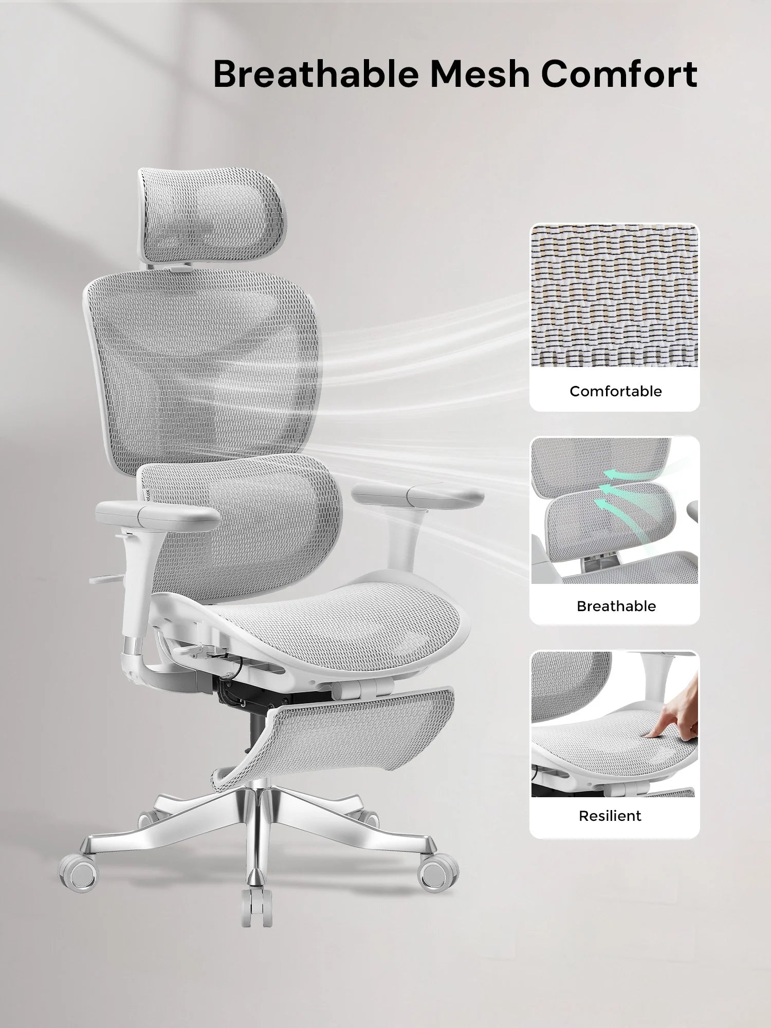 S9 Pro Ergonomic Office Chair with One-Touch Adjustment